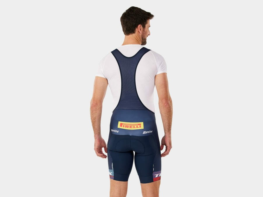 Beklædning Trek Teamudstyr | Santini Trek Factory Racing Xc Team Replica-Bibshorts Herremodel Dark Blue