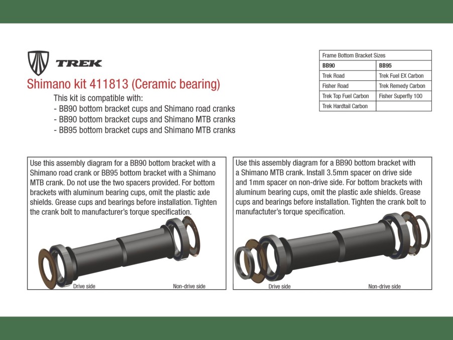 Udstyr Trek Transmission | Trek Integrated Bb90/95 Fsa Bearing Kit Grey