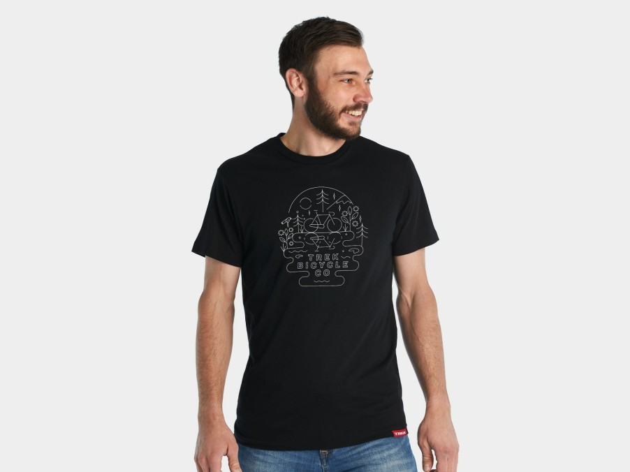 Beklædning Trek T-Shirts | Trek Lake Dreams Unisex T-Shirt Black