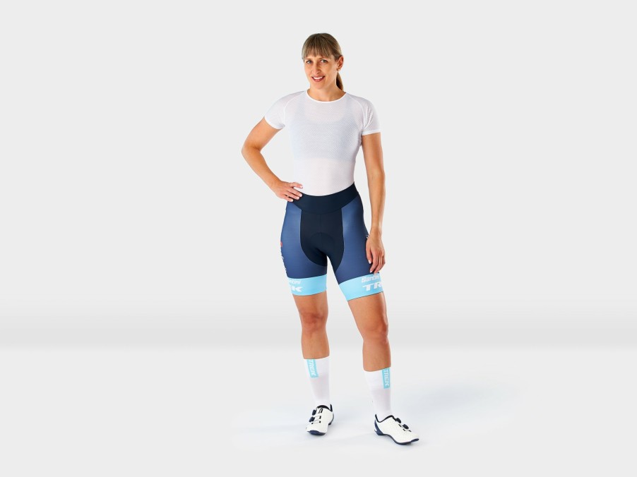 Beklædning Trek Teamudstyr | Santini Trek-Segafredo Team Replica-Shorts Damemodel Dark Blue