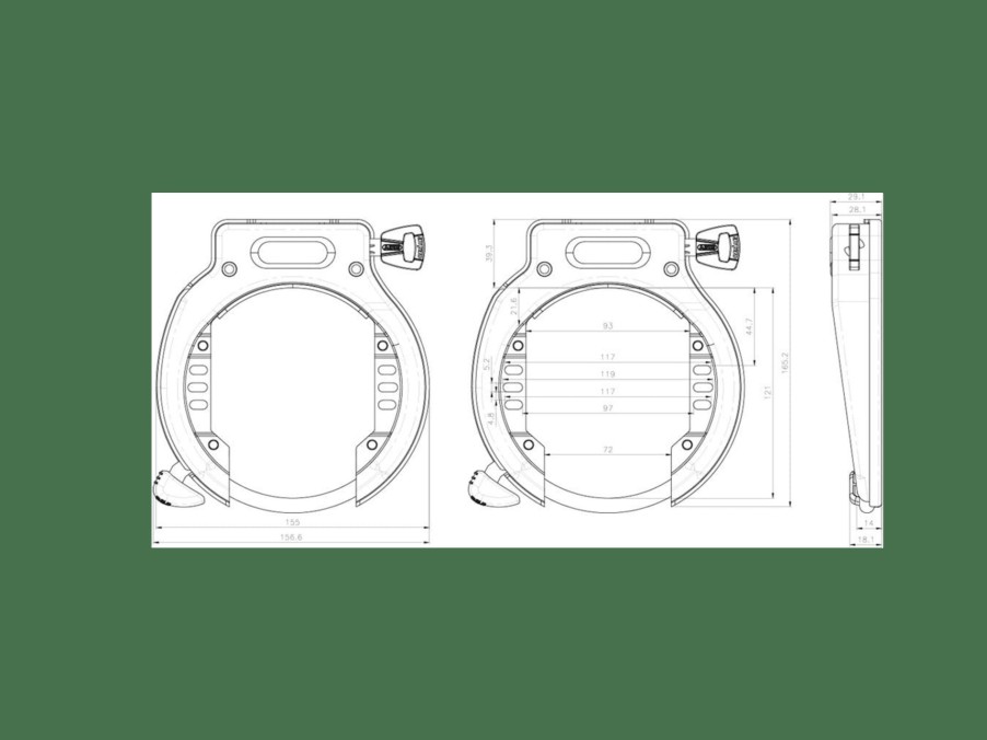 Udstyr Trek Låse | Abus Ring Lock 4650Xl Nr & Rib Battery Lock Bes3 Dt3 T82 Black