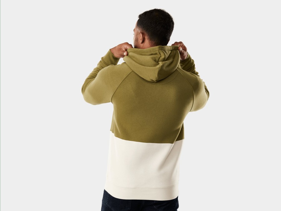 Beklædning Trek Fritidstøj | Trek Color Block Logo Unisex Hoodie Olive/Cream