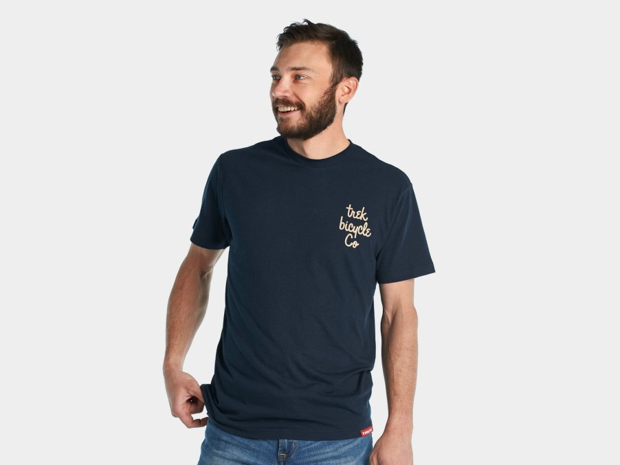 Beklædning Trek T-Shirts | Trek Check Script Unisex T-Shirt Navy