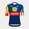 Beklædning Trek Teamudstyr | Santini Lidl-Trek Replica Race-Cykeltroje Til Kvinder Dark Blue/Yellow