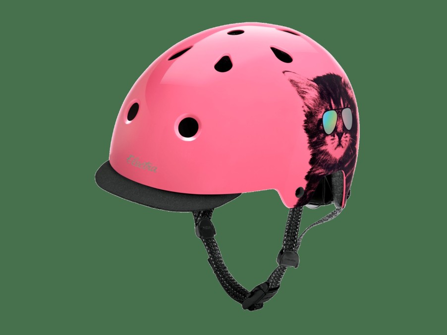 Beklædning Trek Fitness- og pendlerhjelme | Electra Lifestyle Lux Cool Cat-Cykelhjelm Pink