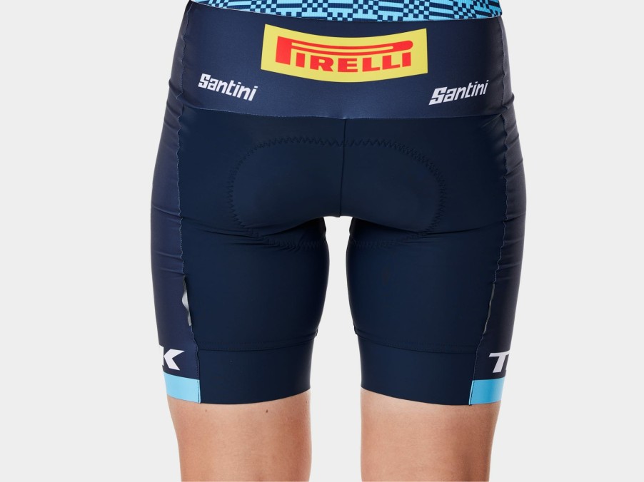 Beklædning Trek Teamudstyr | Santini Trek-Segafredo Team Replica-Cykelshorts Til Kvinder Dark Blue