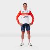 Beklædning Trek Teamudstyr | Santini Trek-Segafredo Team Replica Ls Thermal Race-Cykeltroje Til Maend White/Red