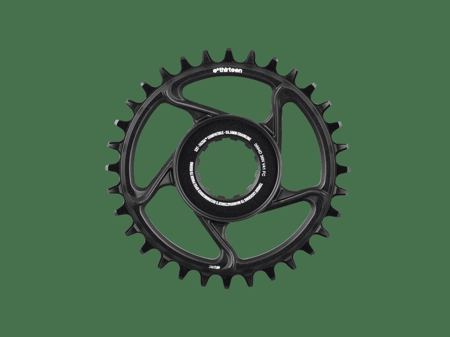 Udstyr Trek Transmission | E*Thirteen E*Spec Aluminum Chainring For Trek E-Caliber Black