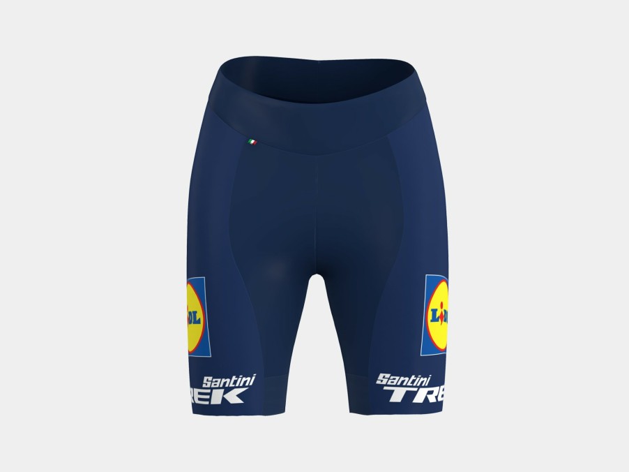 Beklædning Trek Teamudstyr | Santini Lidl-Trek Replica Race-Shorts Til Kvinder Dark Blue/Yellow