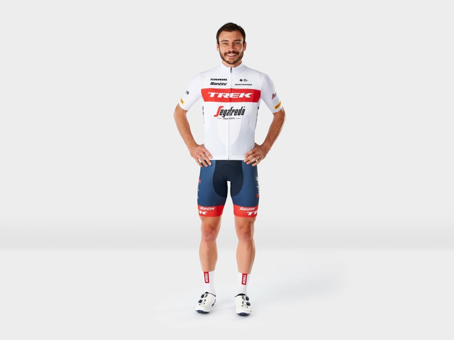 Beklædning Trek Teamudstyr | Santini Trek-Segafredo Team Race Replica Cykeltroje Herre White/Red